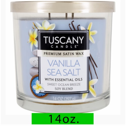 Tuscany Candle™ Vanilla Sea Salt Scented Jar Candle Perspective: front
