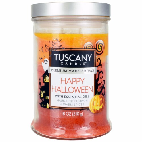 Tuscany Candle Premium Marbled Wax Candle Happy Halloween, 18 oz