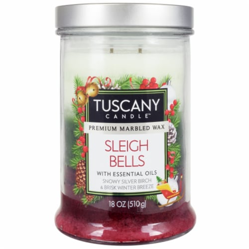 Tuscany Triple Pour Scented Candle - Sleigh Bells Perspective: front