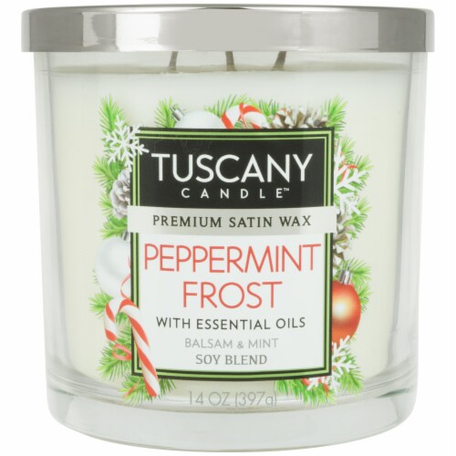 Tuscany Scented Candle - Peppermint Frost Perspective: front
