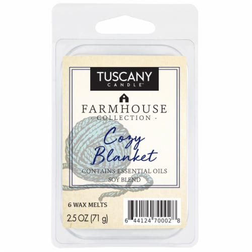 Tuscany Candle Farmhouse Collection Cozy Blanket Wax Melts Perspective: front