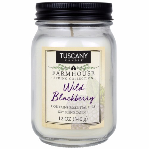 Tuscany Candle Wild Blackberry Jar Candle - Ivory Perspective: front