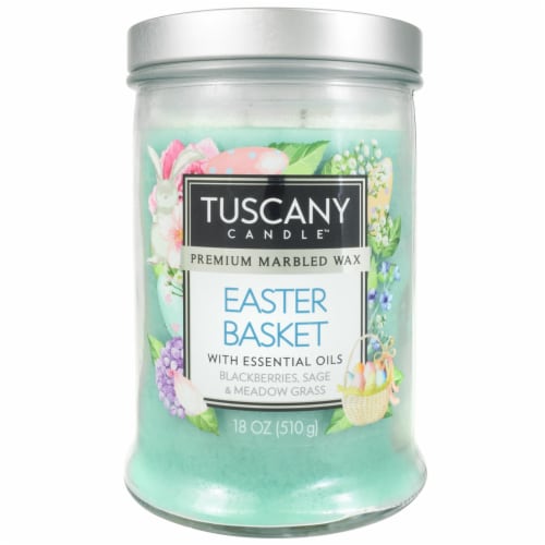Tuscany Easter Basket Candle - Blue Perspective: front