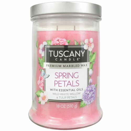 Tuscany Spring Petals Scented Candle - Pink Perspective: front