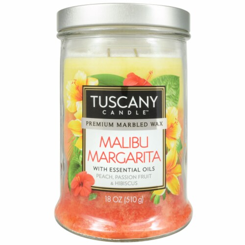Tuscany Triple Pour Scented Candle - Malibu Margarita Perspective: front
