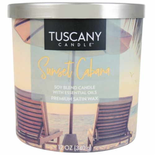 Tuscany Sunset Cabana Scented Candle Perspective: front