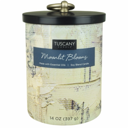 Tuscany Home Decor Collection Scented Jar Candle - Moonlit Blooms Perspective: front
