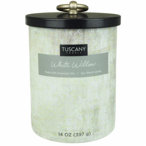 Tuscany Home Decor Collection Scented Jar Candle - White Willow Perspective: front