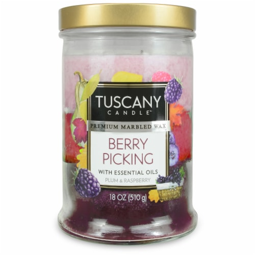 Tuscany Candle Berry Picking Jar Candle - Purple/Pink Perspective: front