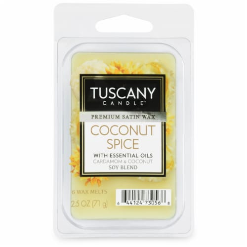 Tuscany Coconut Spice Wax Melt Perspective: front