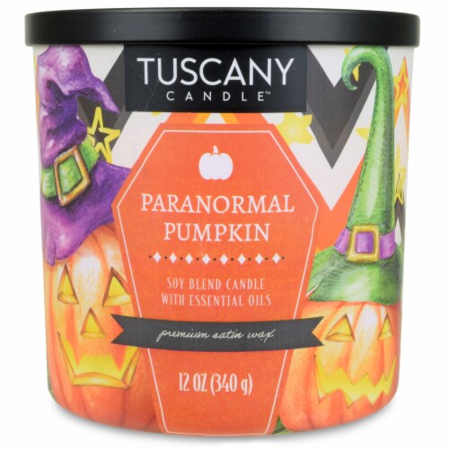 Tuscany Candle Paranormal Pumpkin Jar Candle Perspective: front