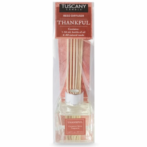 Tuscany Candle Thankful Cinnamon Spice Fragranced Reed Diffuser Perspective: front