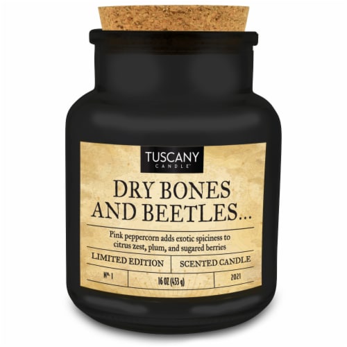 Tuscany Candle™ Poison Jar Candle - Dry Bones & Beetles Perspective: front