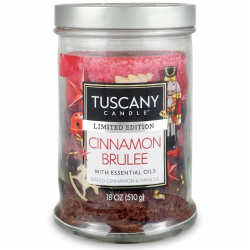 Tuscany Limited Edition Cinnamon Brulee Jar Candle Perspective: front
