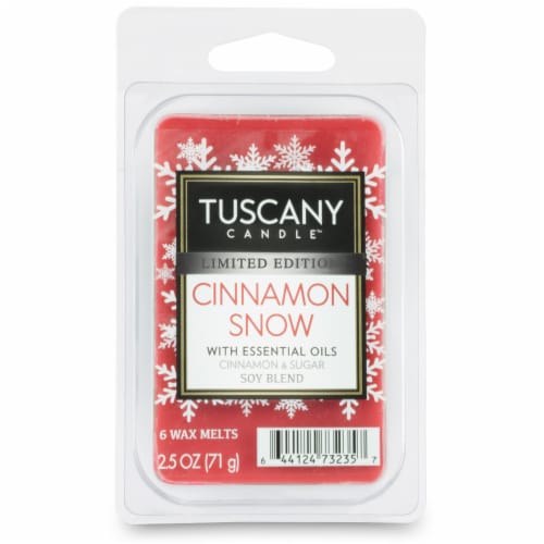 Tuscany Candle Limited Edition Cinnamon Snow Wax Melt - Red Perspective: front