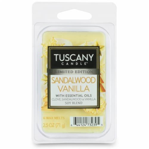 Tuscany Candle Limited Edition Sandalwood Vanilla Wax Melts Perspective: front