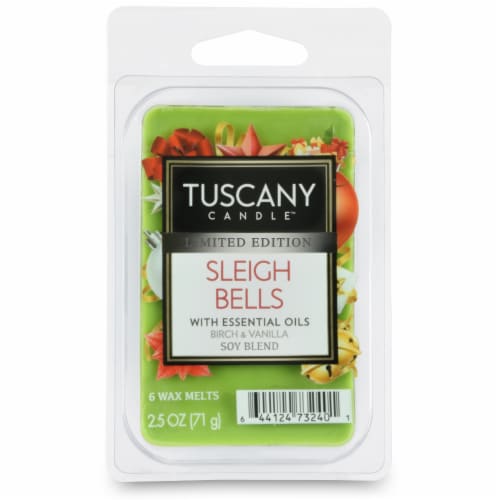 Tuscany Candle Limited Edition Sleigh Bells Wax Melt - Green Perspective: front