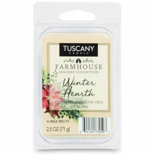 Tuscany Candle Limited Edition Farmhouse Collection Winter Hearth Wax Melt - White Perspective: front