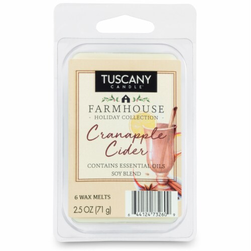 Tuscany Candle Limited Edition Farmhouse Collection Cranapple Cider Wax Melt - White Perspective: front