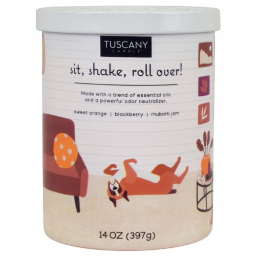 Tuscany Candle™ Pet Collection Sit, Shake, Roll Over Jar Candle Perspective: front