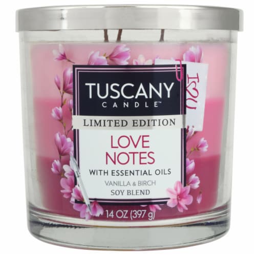 Tuscany Candle Limited Edition Love Notes Scented Triple Pour Jar Candle Perspective: front