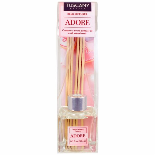Tuscany Adore Vanilla Cashmere Fragrance Reed Diffuser Perspective: front