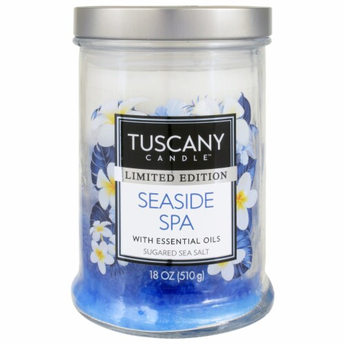 Tuscany Limited Edition Scented Triple Pour Jar Candle - Seaside Spa Perspective: front