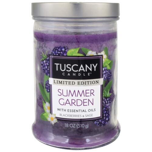 Tuscany Candle Limited Edition Summer Garden Scented Jar Candle Perspective: front