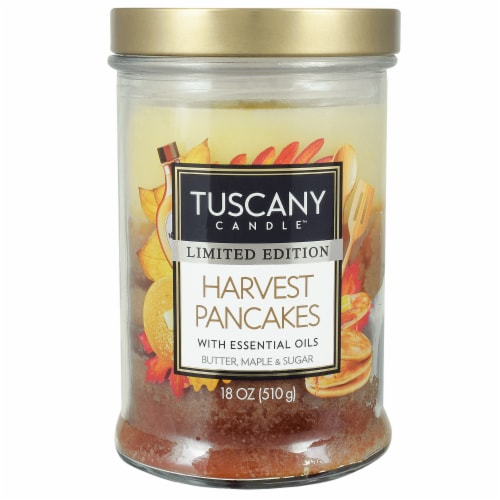 Tuscany Candle Harvest Pancakes Limited Edition Scented Triple Pour Jar Candle Perspective: front