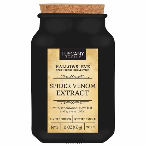 Tuscany Candle™ Hallows' Eve Apothecary Collection Spider Venom Extract Jar Candle Perspective: front