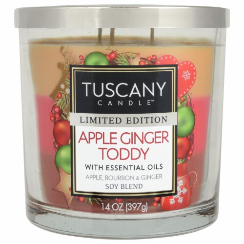 Tuscany Candle™ Limited Edition Apple Ginger Toddy Scented Triple Pour Jar Candle Perspective: front