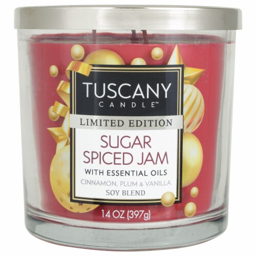 Tuscany Candle™ Limited Edition Sugar Spiced Jam Scented Jar Candle Perspective: front