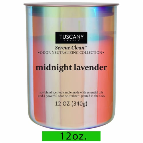 Tuscany Candle™ Serene Clean Collection Midnight Lavender Scented Jar Candle Perspective: front