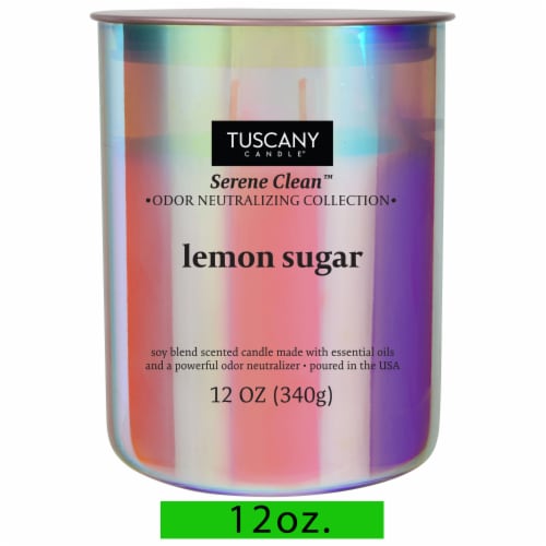 Tuscany Candle™ Serene Clean Collection Lemon Sugar Scented Jar Candle Perspective: front
