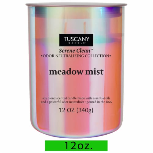 Tuscany Candle™ Serene Clean™ Collection Meadow Mist Scented Jar Candle Perspective: front