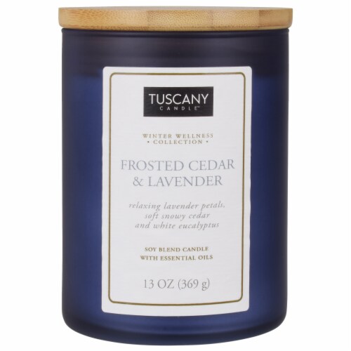 Tuscany Candle™ Frosted Cedar & Lavender Scented Jar Candle Perspective: front