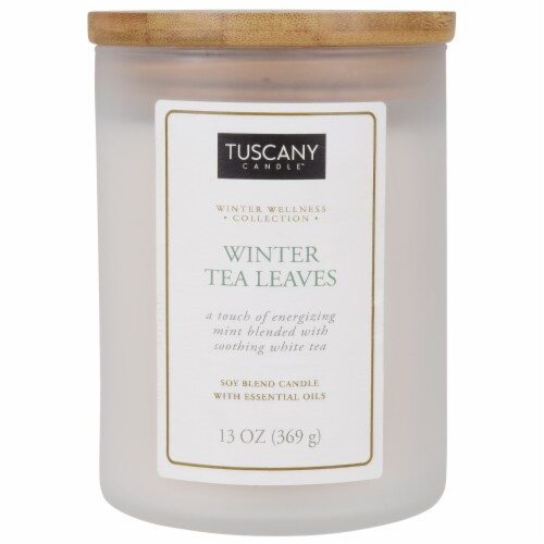 Tuscany Candle™ Winter Tea Leaves Scented Jar Candle Perspective: front