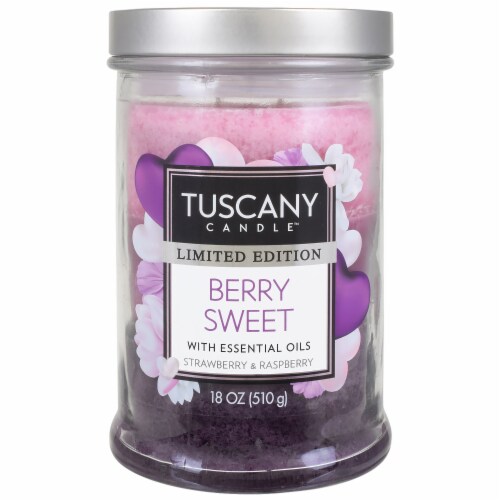 Tuscany™ Limited Edition Scented Triple Pour Jar Candle - Berry Sweet Perspective: front