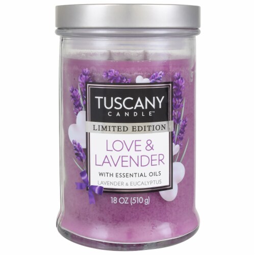 Tuscany™ Limited Edition Scented Jar Candle - Love & Lavender Perspective: front