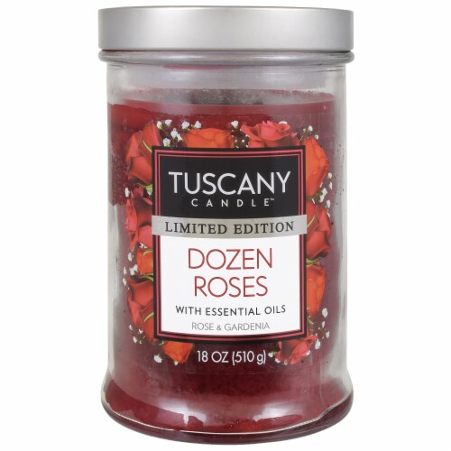 Tuscany™ Limited Edition Scented Jar Candle - Dozen Roses Perspective: front