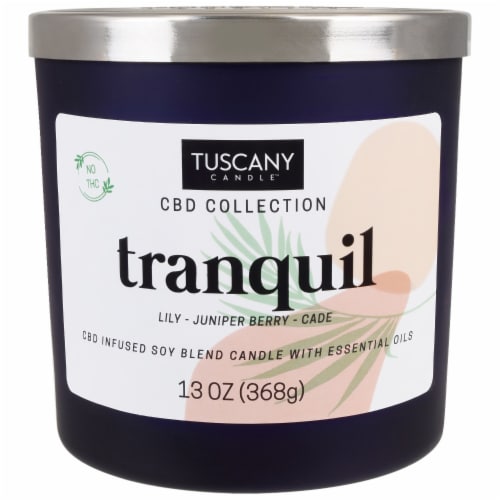Tuscany Candle™ CBD Collection Tranquil Scented Jar Candle Perspective: front