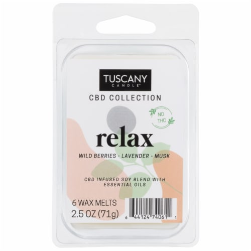Tuscany CBD Collection Relax Wax Melt Perspective: front