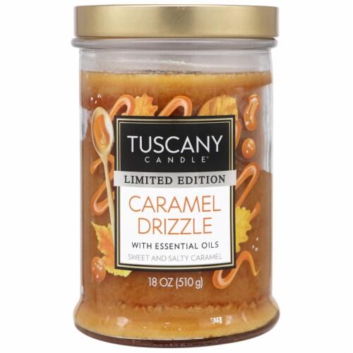Tuscany Candle® Fall Candle - Caramel Drizzle Perspective: front