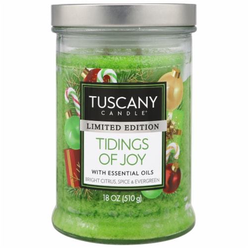 Tuscany Candle® Limited Edition Tidings of Joy Scented Jar Candle Perspective: front