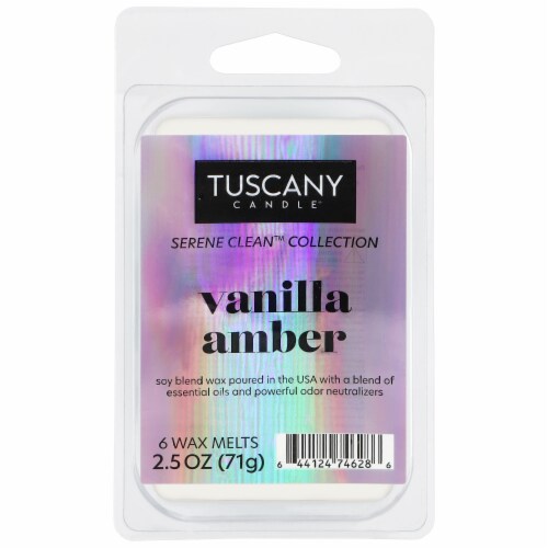 Tuscany Candle™ Serene Clean™ Collection Vanilla Amber Fragranced Wax Melts Perspective: front