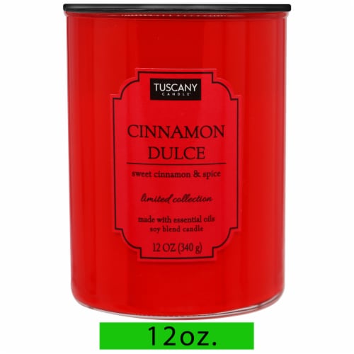 Tuscany Color Splash Collection Scented Jar Candle - Cinnamon Dulce Perspective: front