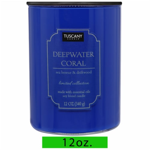 Tuscany Color Splash Collection Scented Jar Candle - Deepwater Coral Perspective: front
