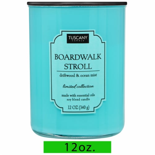 Tuscany Color Splash Collection Scented Jar Candle - Boardwalk Stroll Perspective: front
