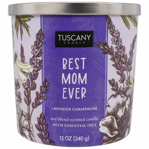 Tuscany Limited Edition Scented Jar Candle - Best Mom Ever Perspective: front