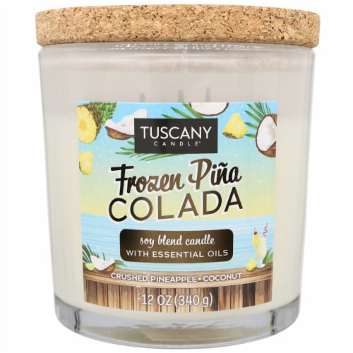 Tuscany Candle Limited Edition Frozen Pina Colada Scented Jar Candle Perspective: front
